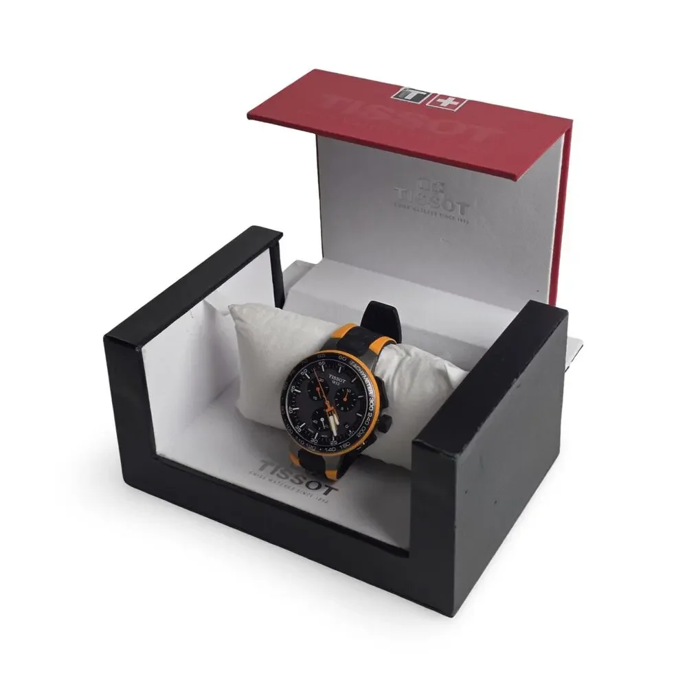 Tissot T-Race Cycling Chronograph Watch Orange Strap T111.417.37.441.04 Box